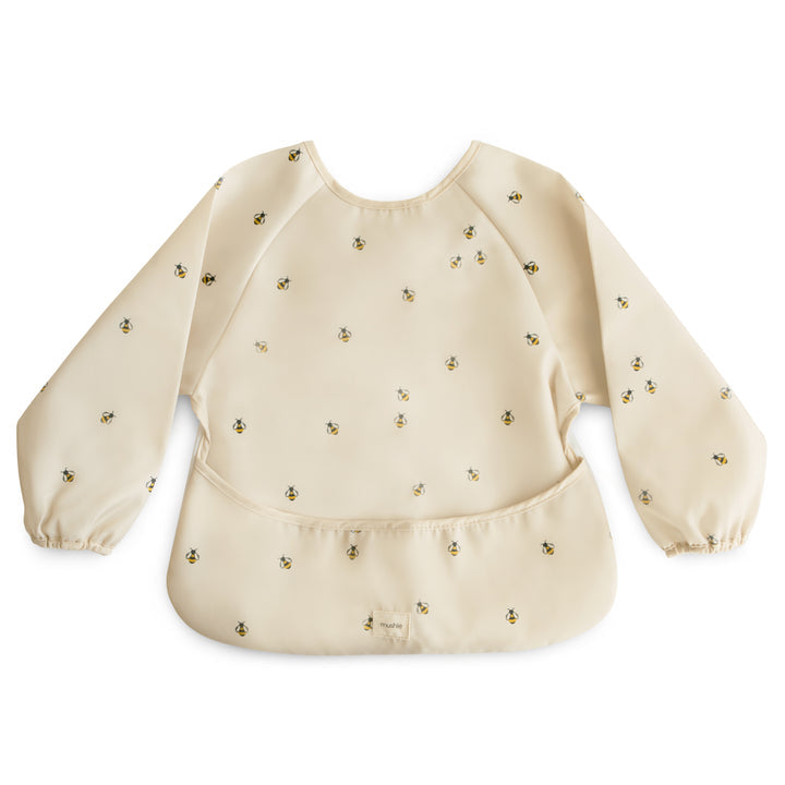 Mushie Long Sleeve Bib-Bees