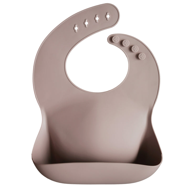 Mushie Silicone Baby Bib-Warm Taupe